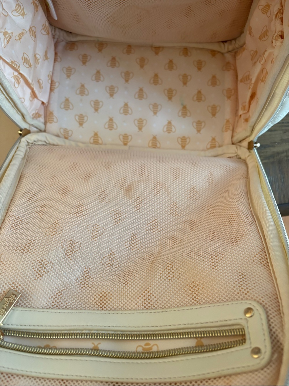 Itzy Ritzy Cream Quilted Backpack - Picture 3 of 5